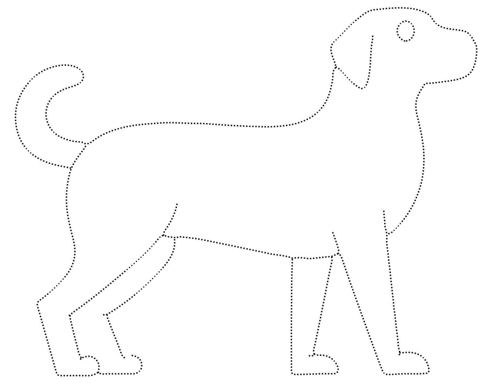 Free Printable Dog Tracing Worksheet coloring page