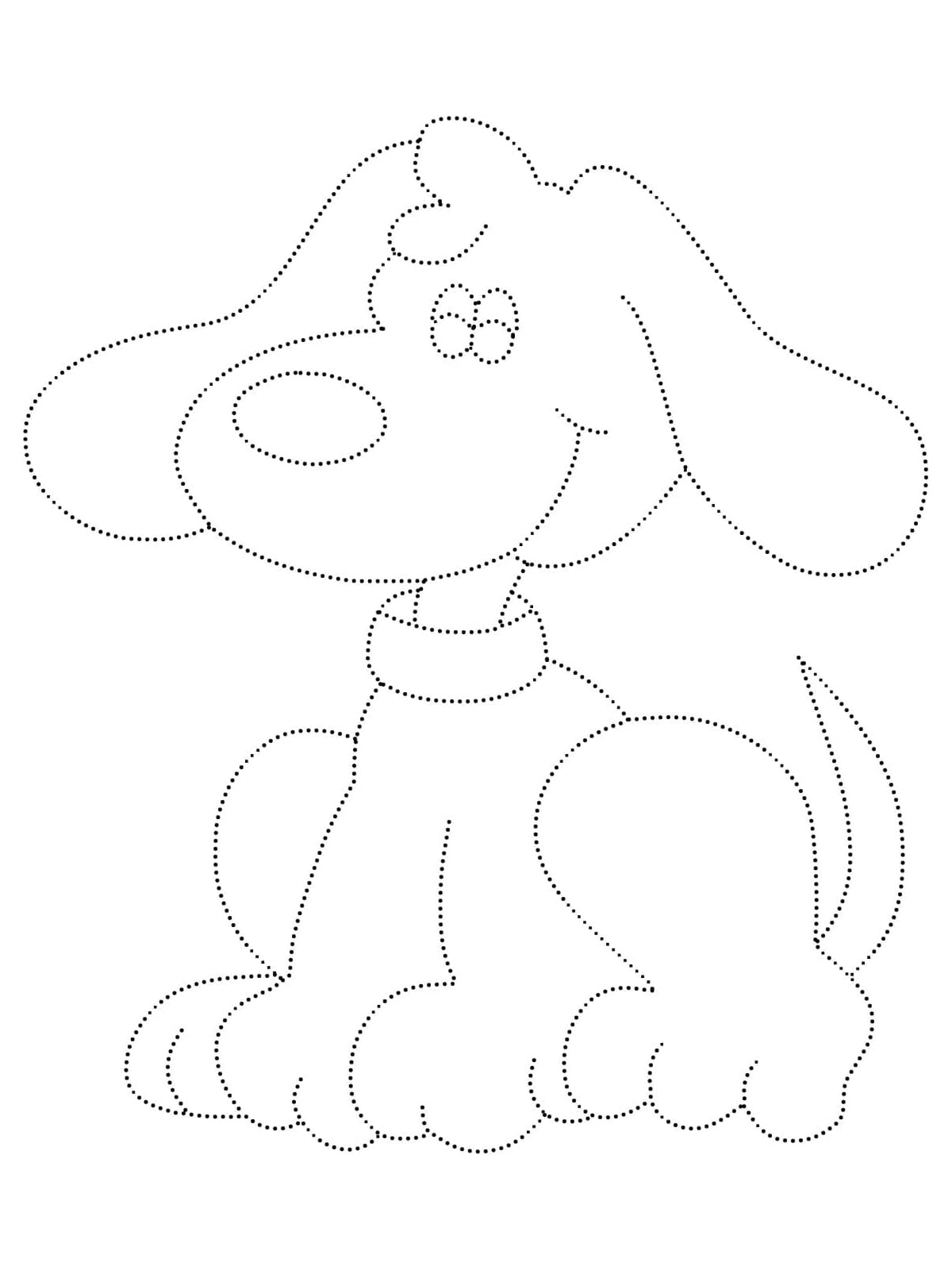 Friendly Dog Tracing Worksheet