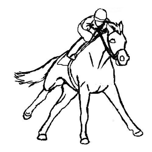 Galloping Racehorse coloring page - Download, Print or Color Online for ...