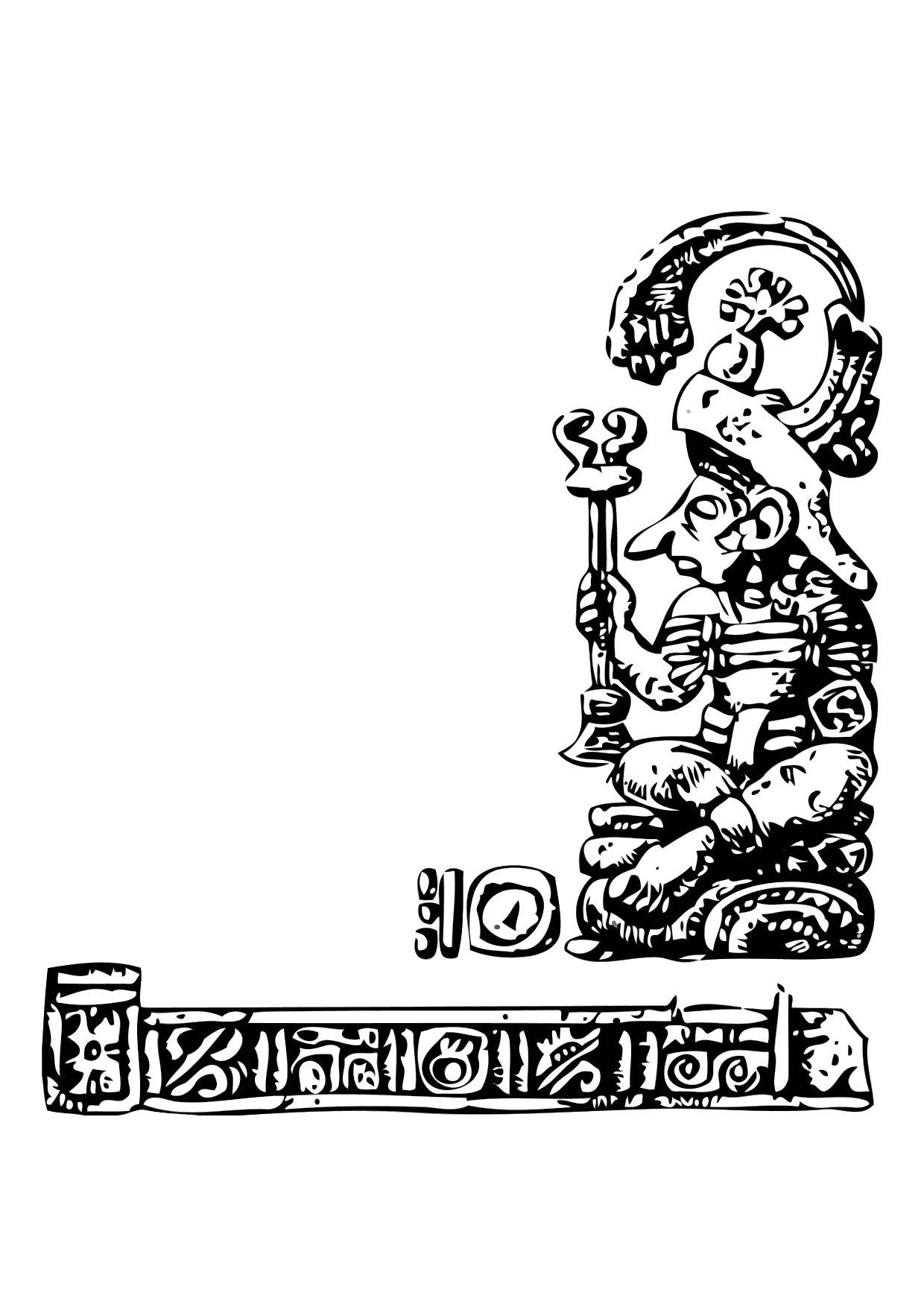 Hand Drawn Mayan Art coloring page - Download, Print or Color Online ...