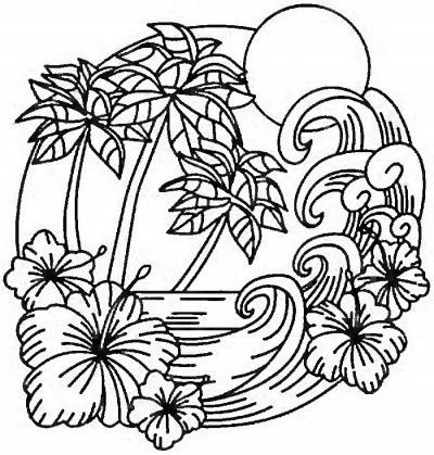 Incredibly Beautiful Island coloring page