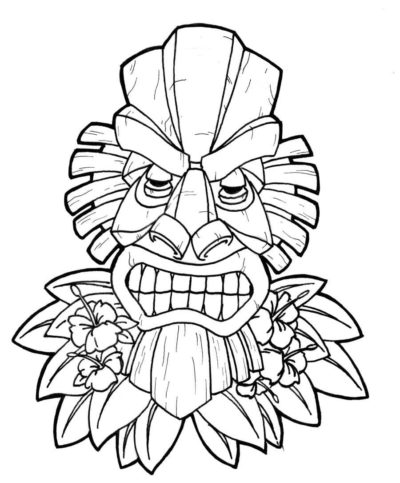 Island Totem coloring page