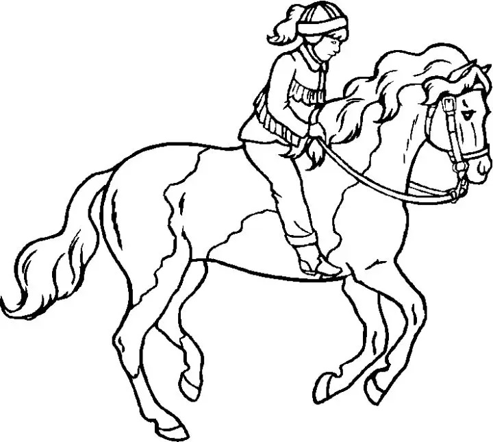 Lovely Race Horse coloring page