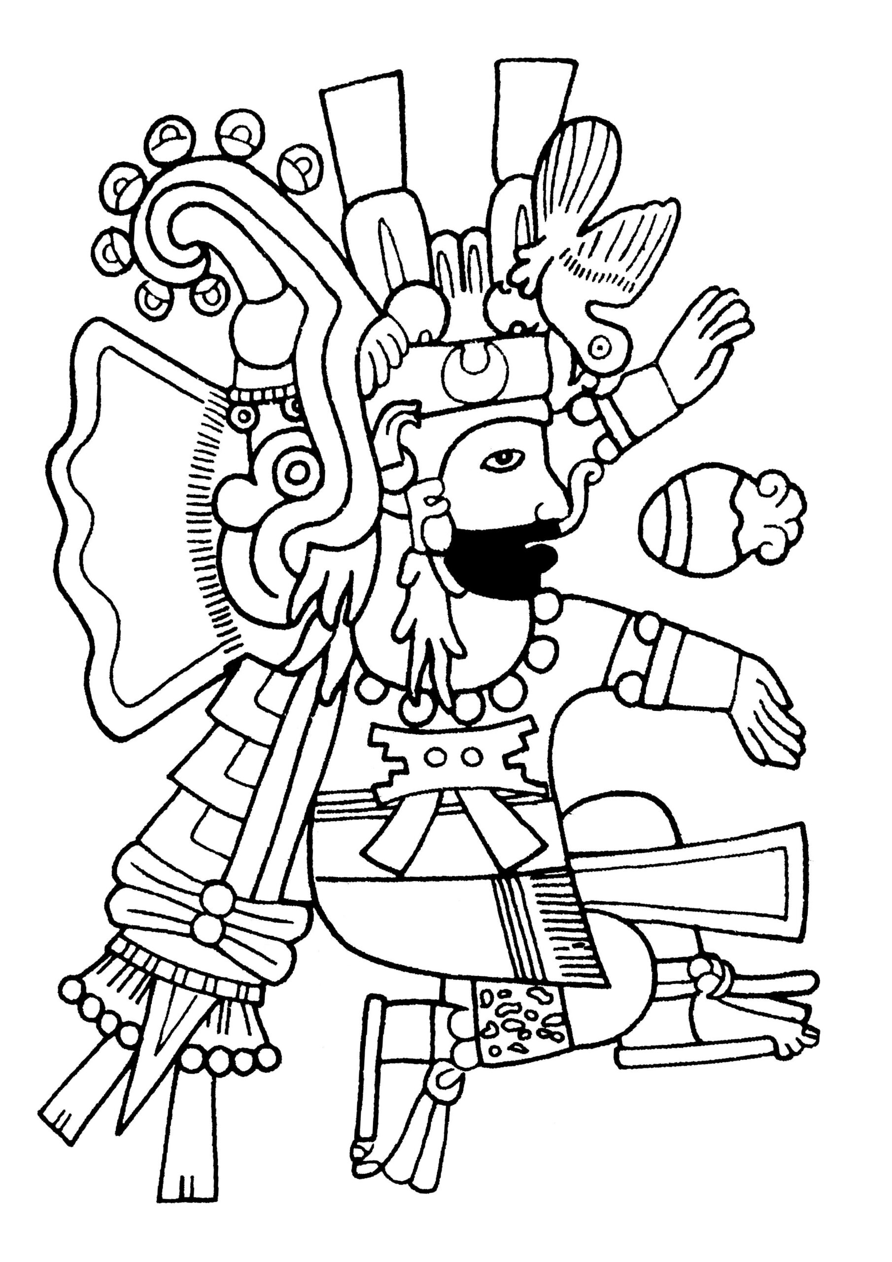 Maya Art British Museum coloring page