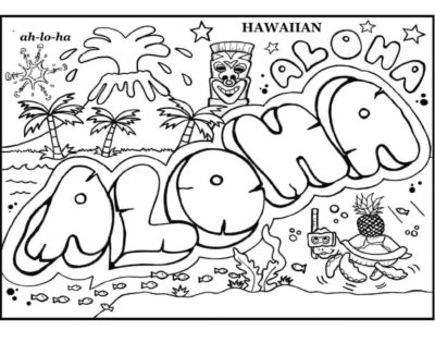 Paradise Island coloring page