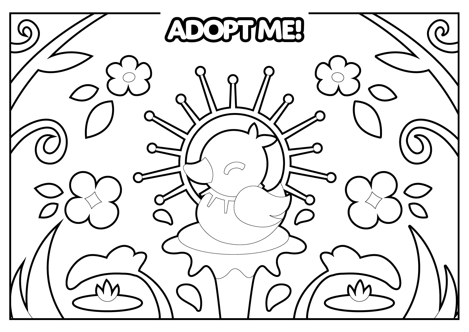 Sunrise Adopt Me Coloring Page Download Print Or Color Online For Free