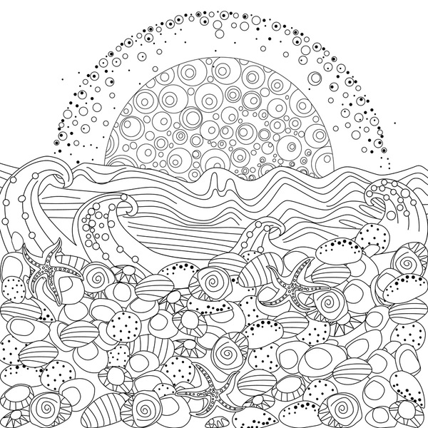 Sunrise is for Adult coloring page