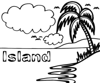 Surfer Island coloring page - Download, Print or Color Online for Free