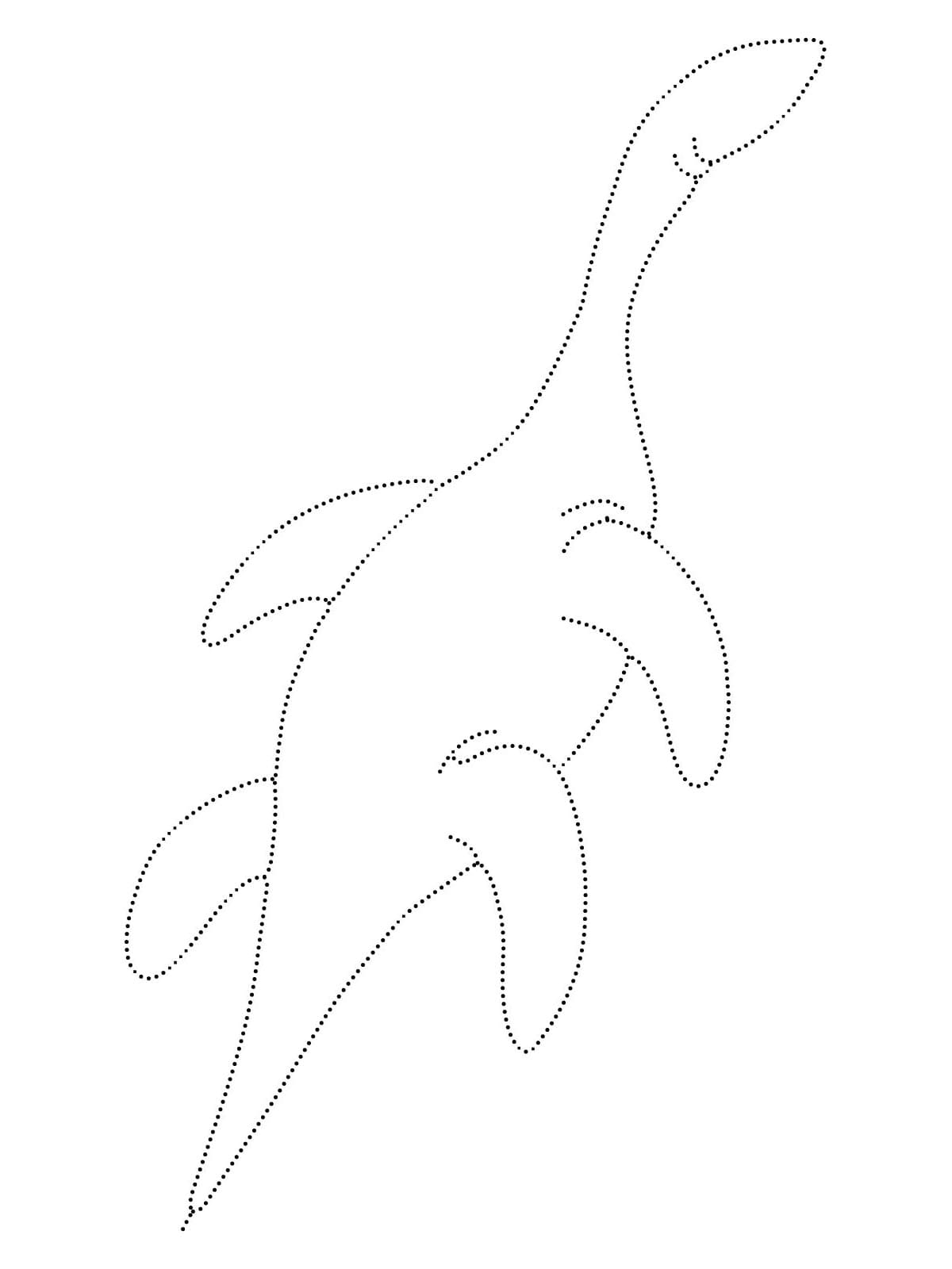 Swimming Dinosaur Tracing Worksheet