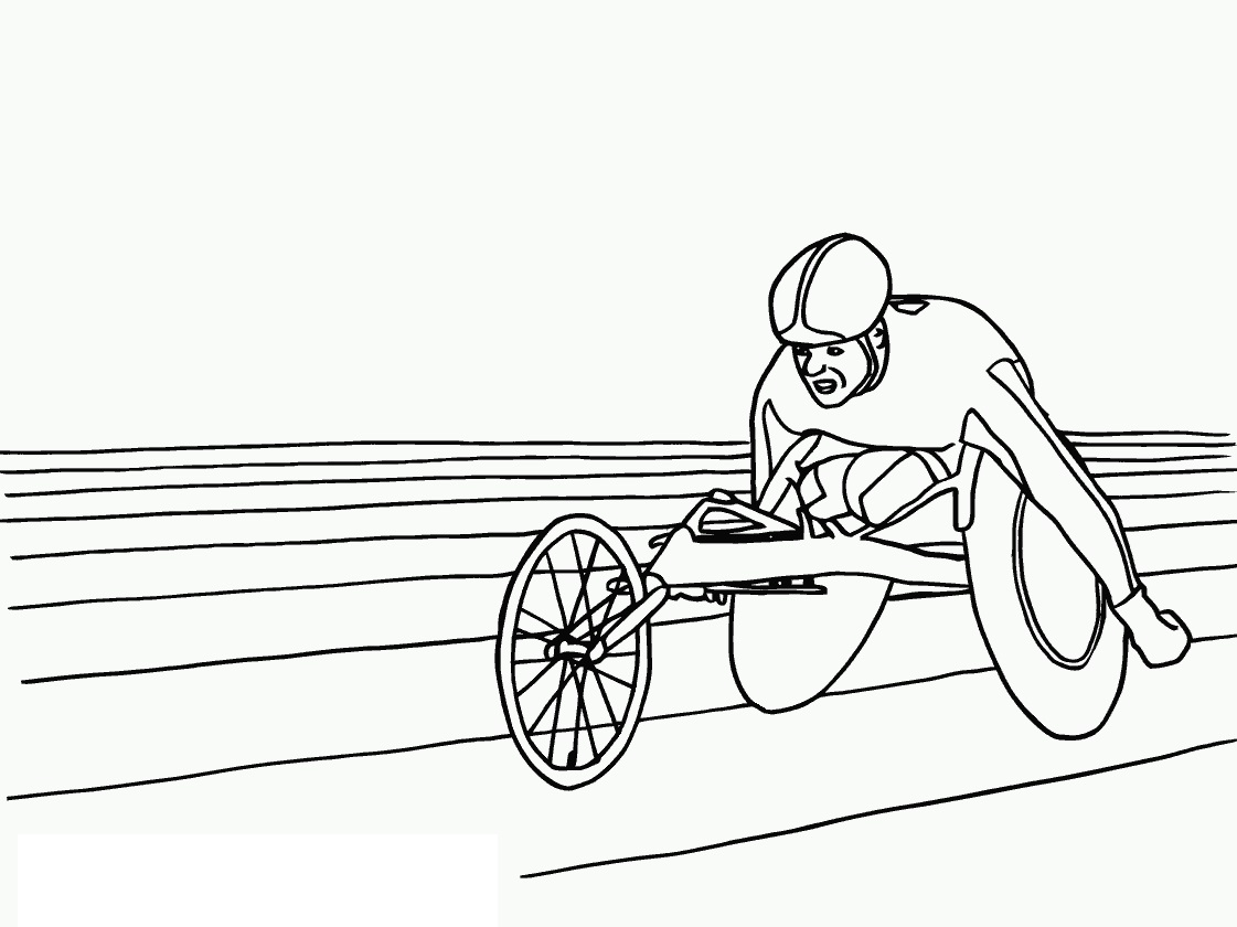 Wheelchair Racing coloring page