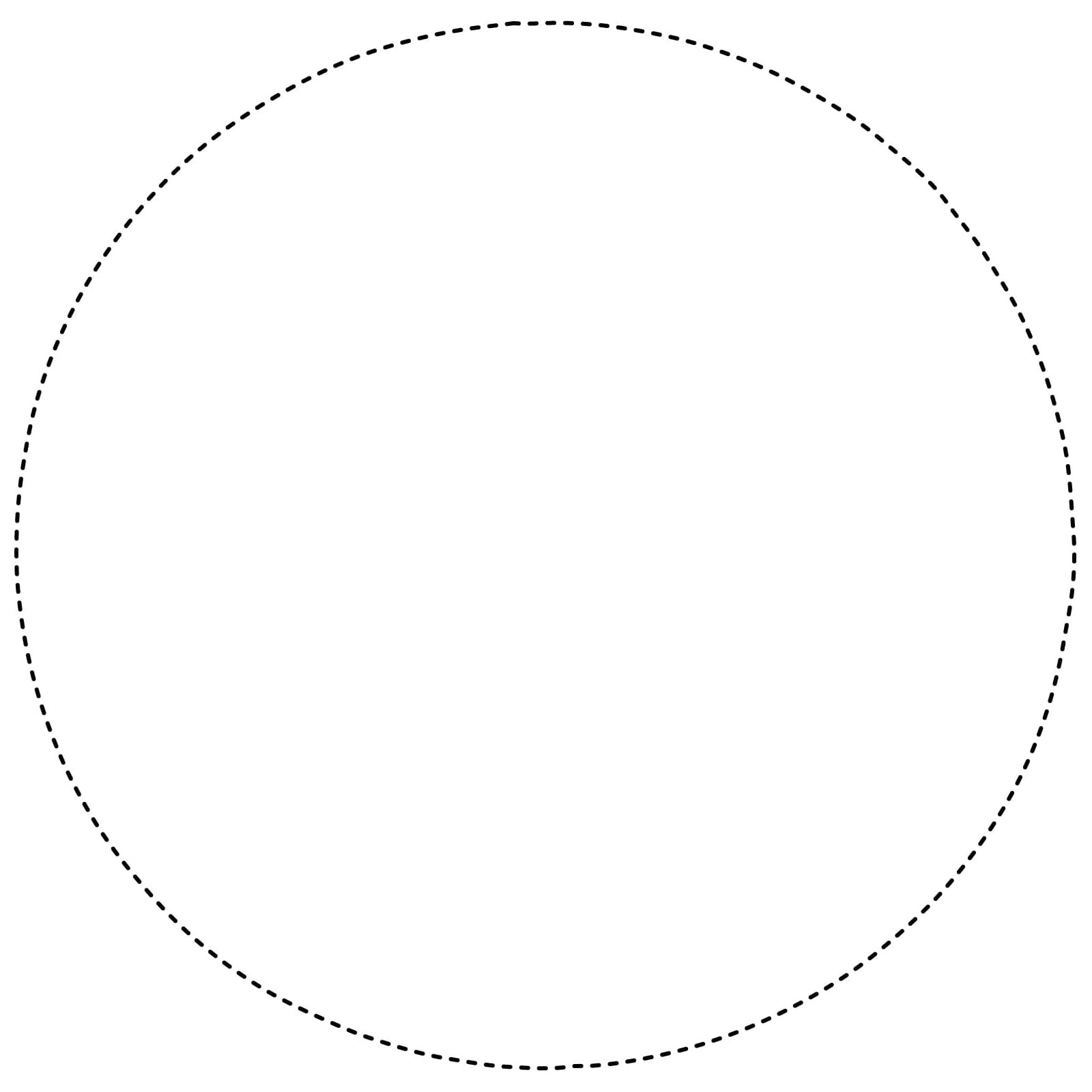 A Circle Shape Tracing coloring page