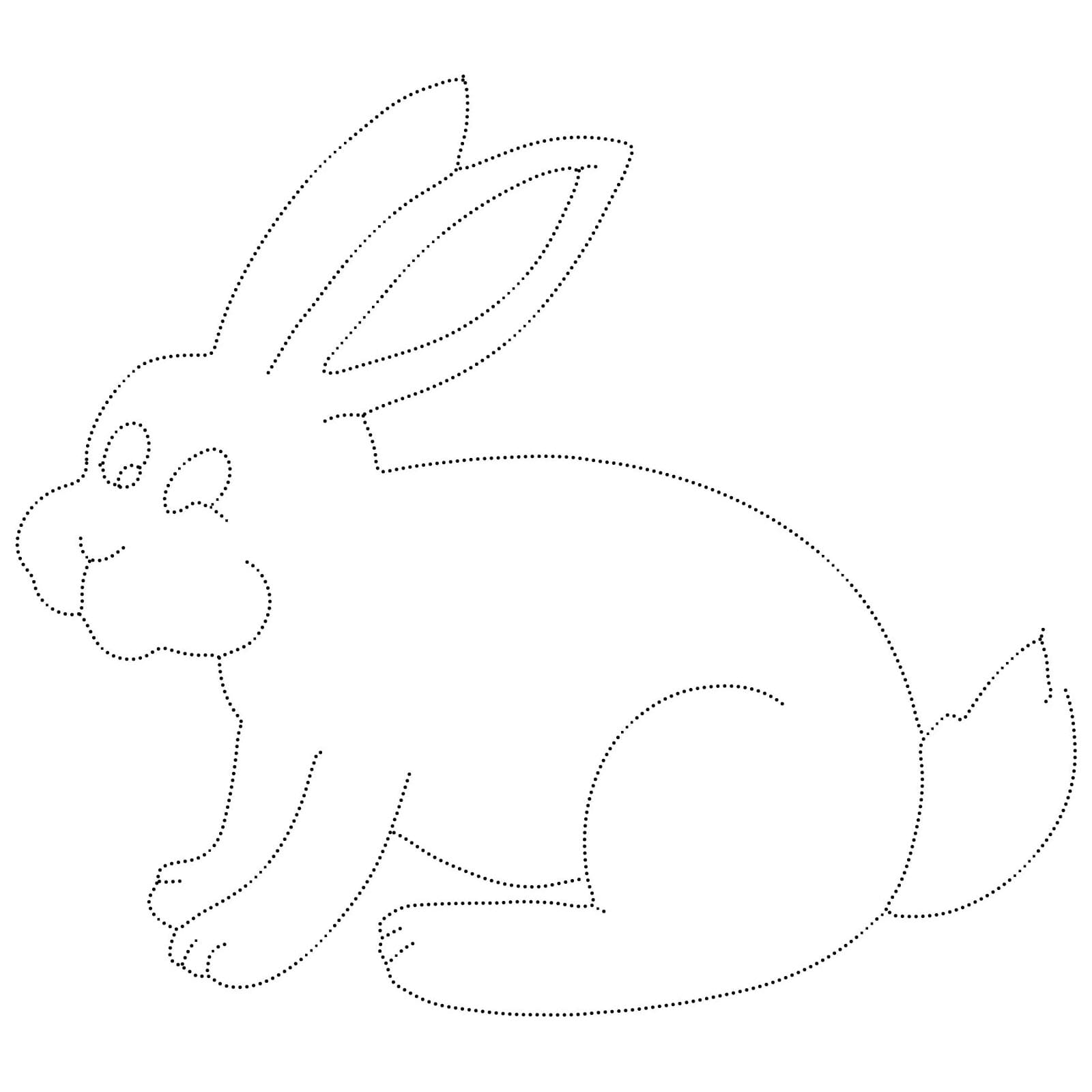 A Rabbit Tracing Worksheet