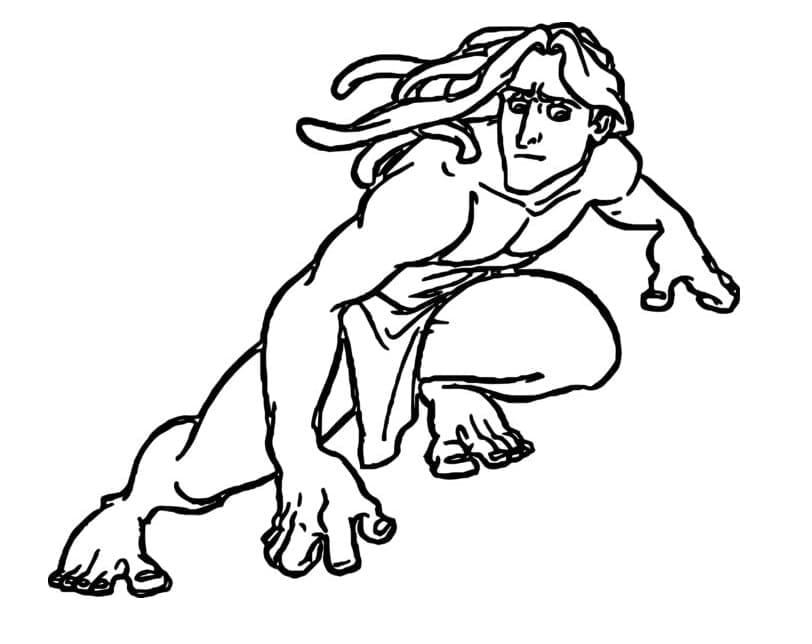 Awesome Tarzan coloring page