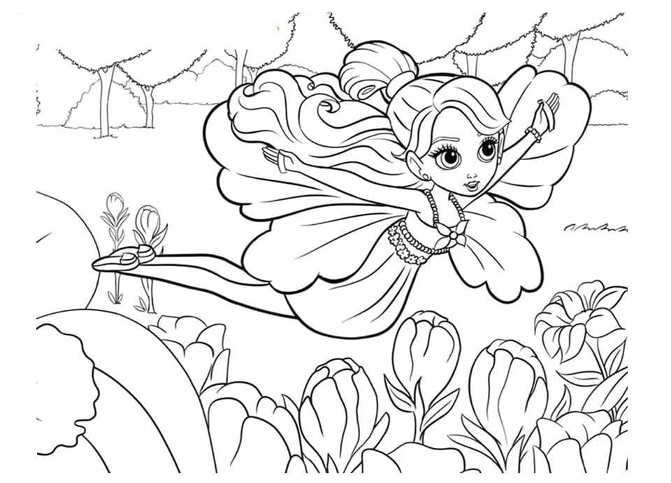 Barbie Thumbelina Fairy coloring page - Download, Print or Color Online ...