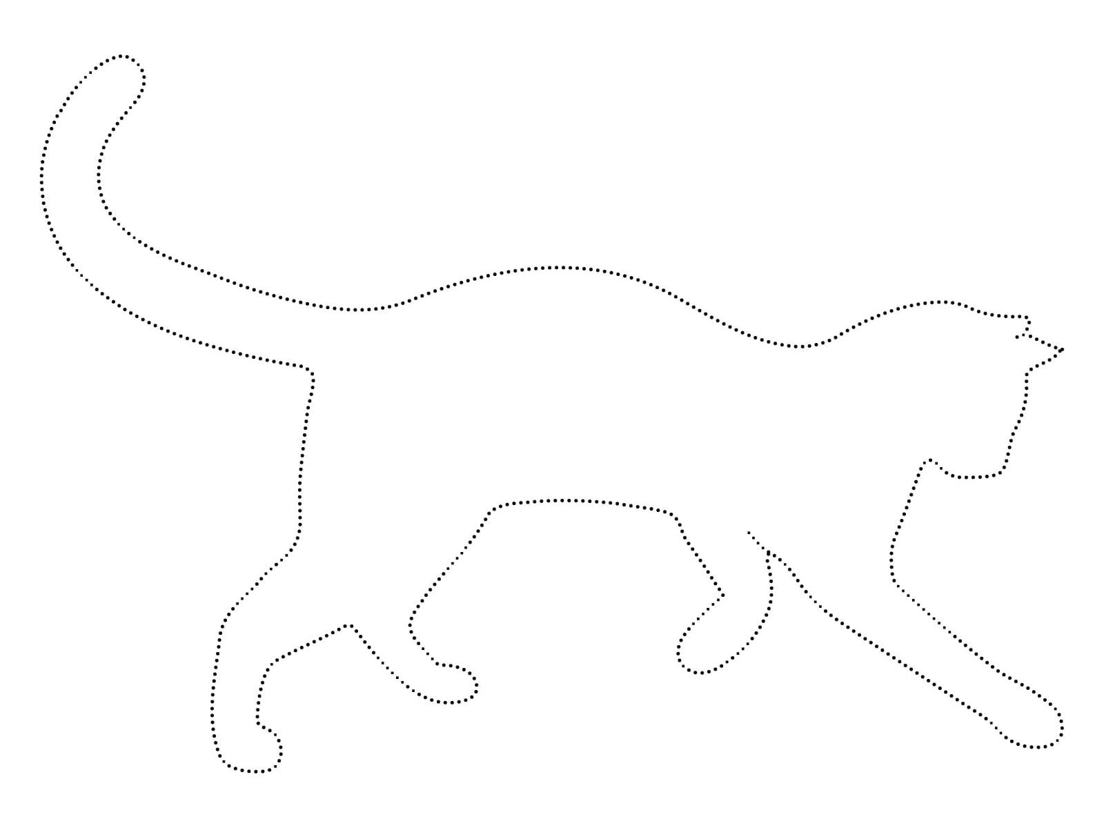 Basic Cat Tracing Worksheet coloring page