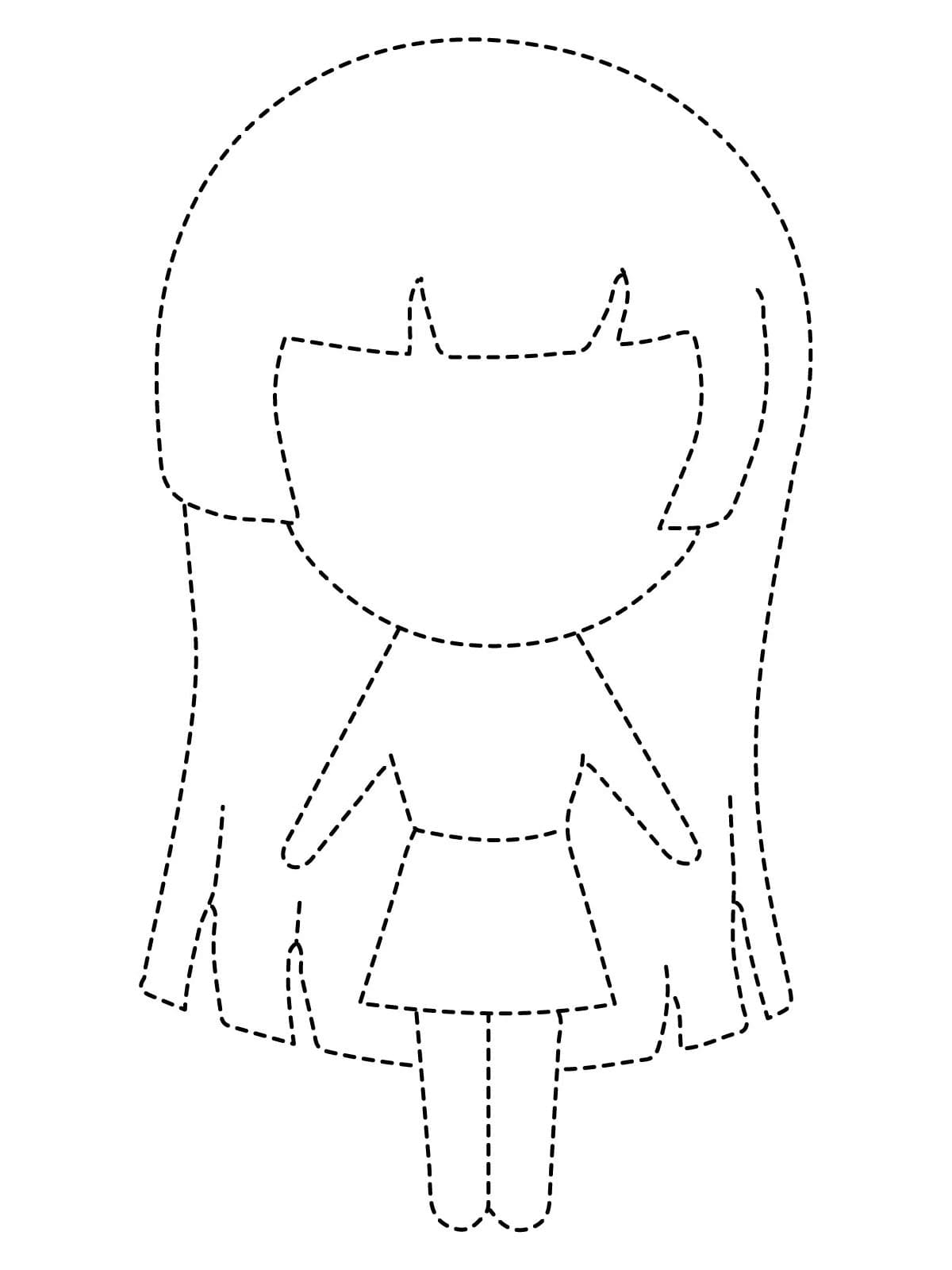 Basic Girl Tracing Worksheet coloring page - Download, Print or Color ...