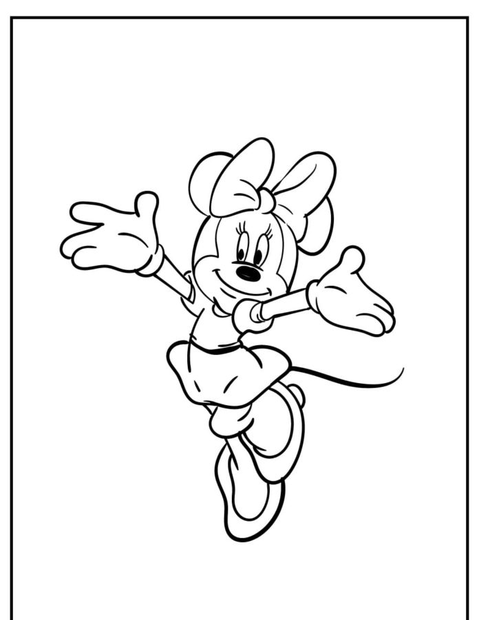 Beautiful Minnie coloring page - Download, Print or Color Online for Free