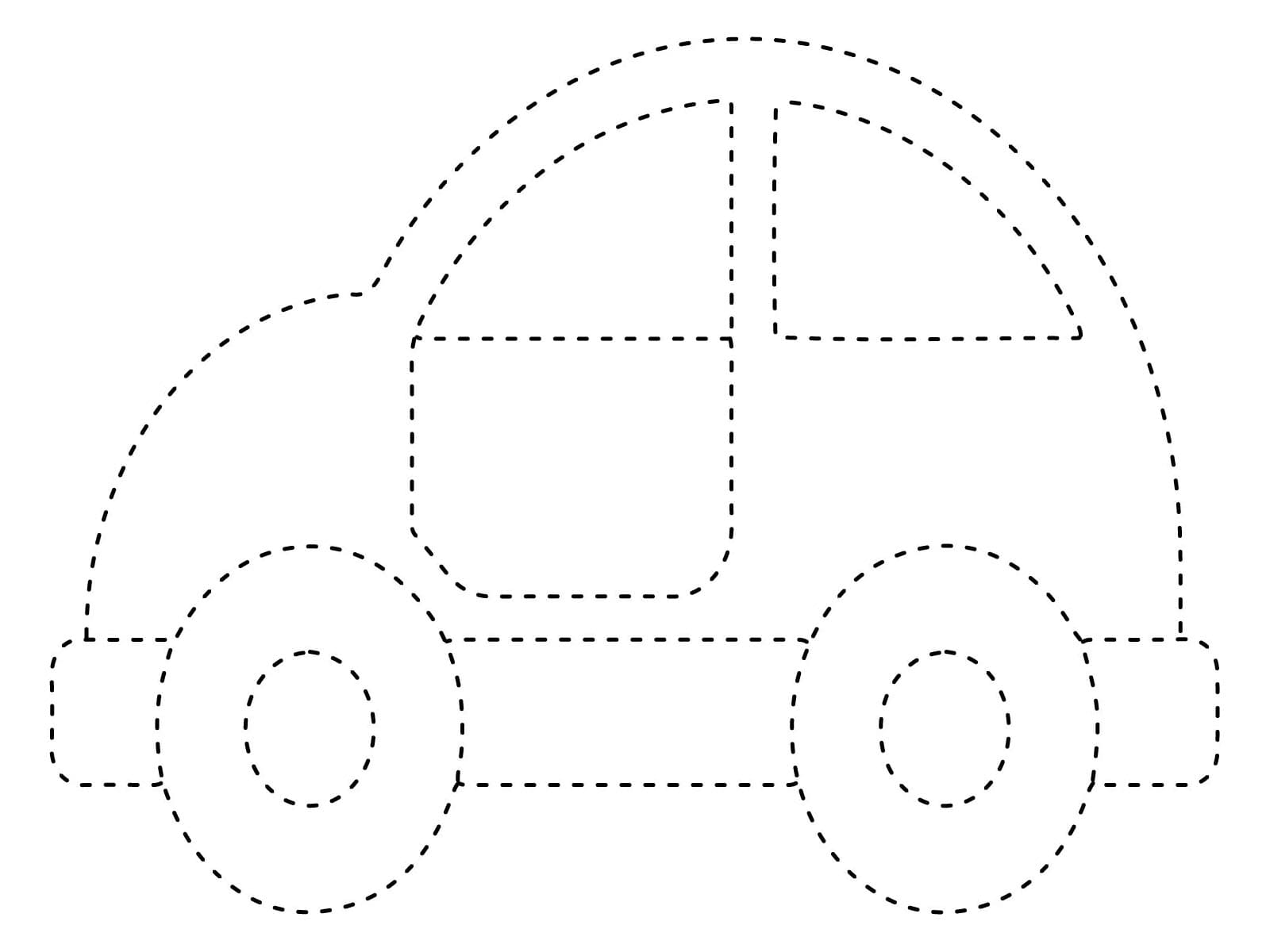 Car Tracing Sheet coloring page