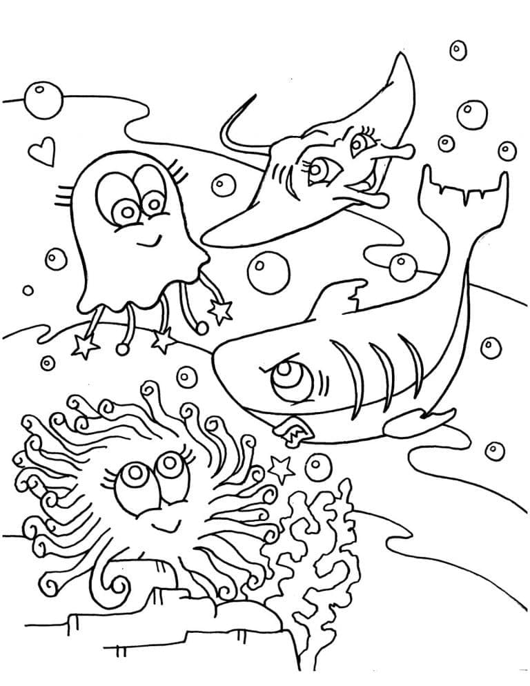 Cartoon Ocean Creatures