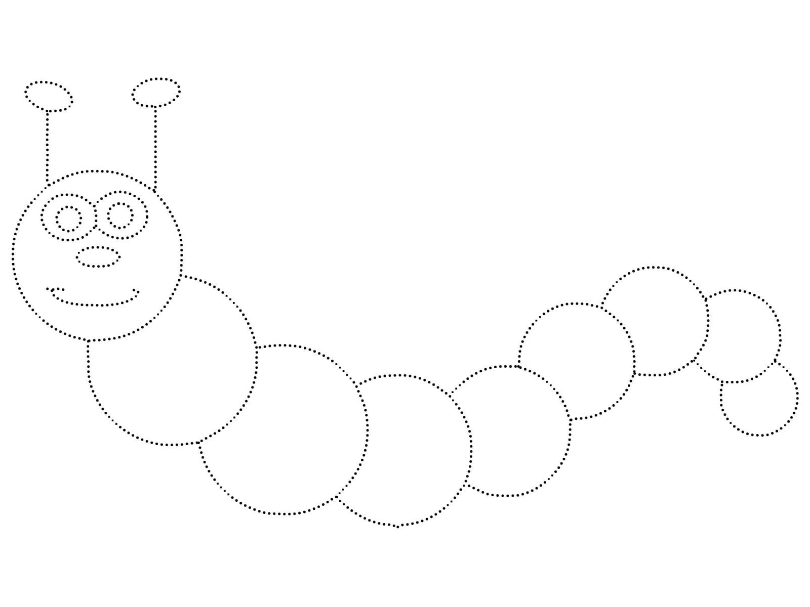 Caterpillar Insect Tracing coloring page