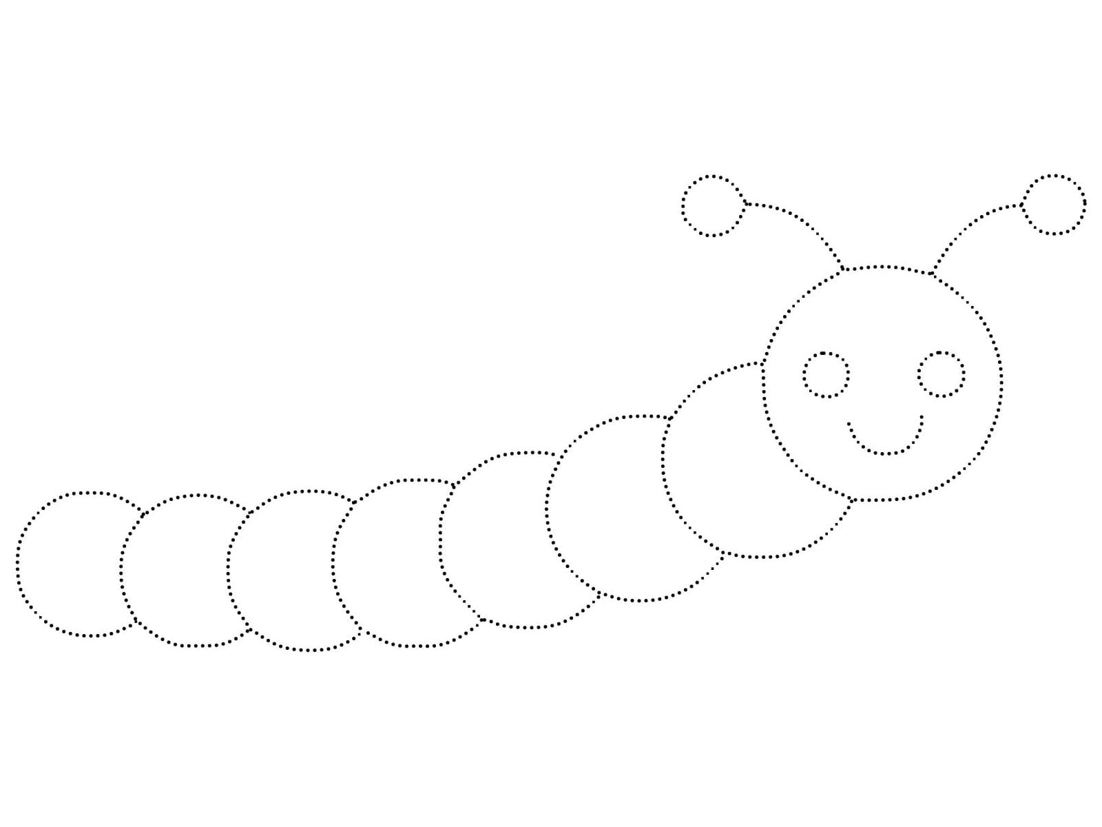 Caterpillar Insect Tracing Worksheet