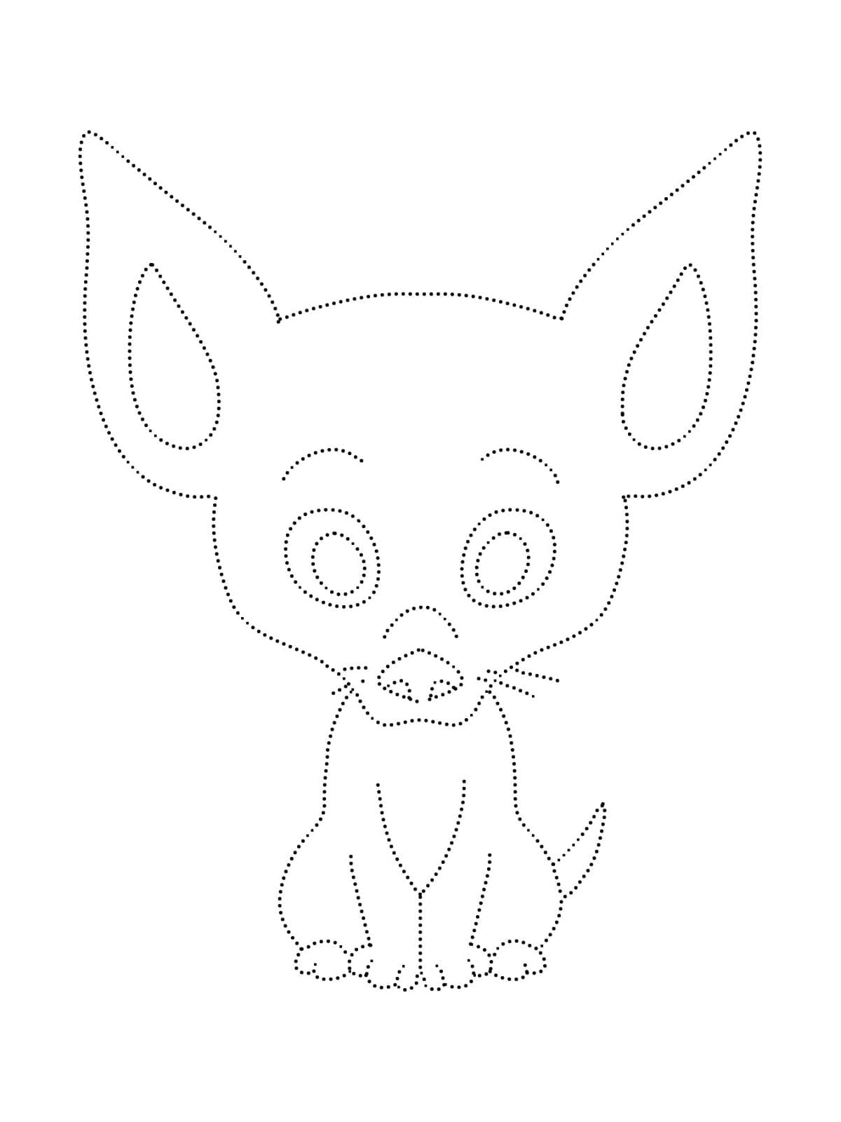 Chihuahua Dog Tracing coloring page - Download, Print or Color Online ...