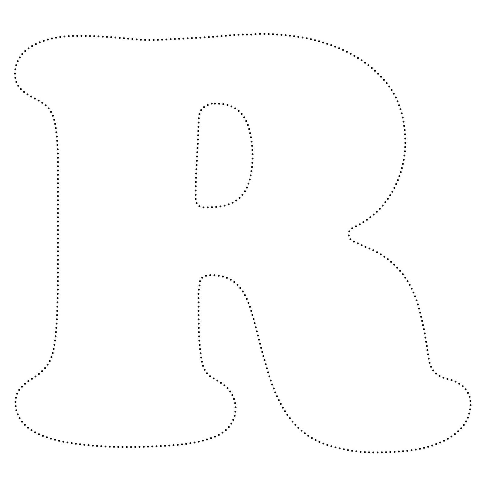 Cute Letter R Tracing coloring page