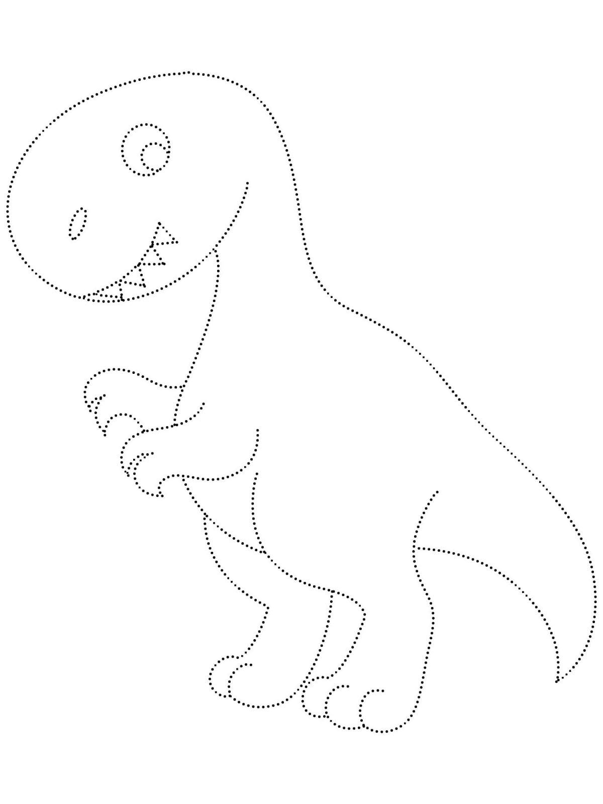 Cute Tyrannosaur Dinosaur Tracing