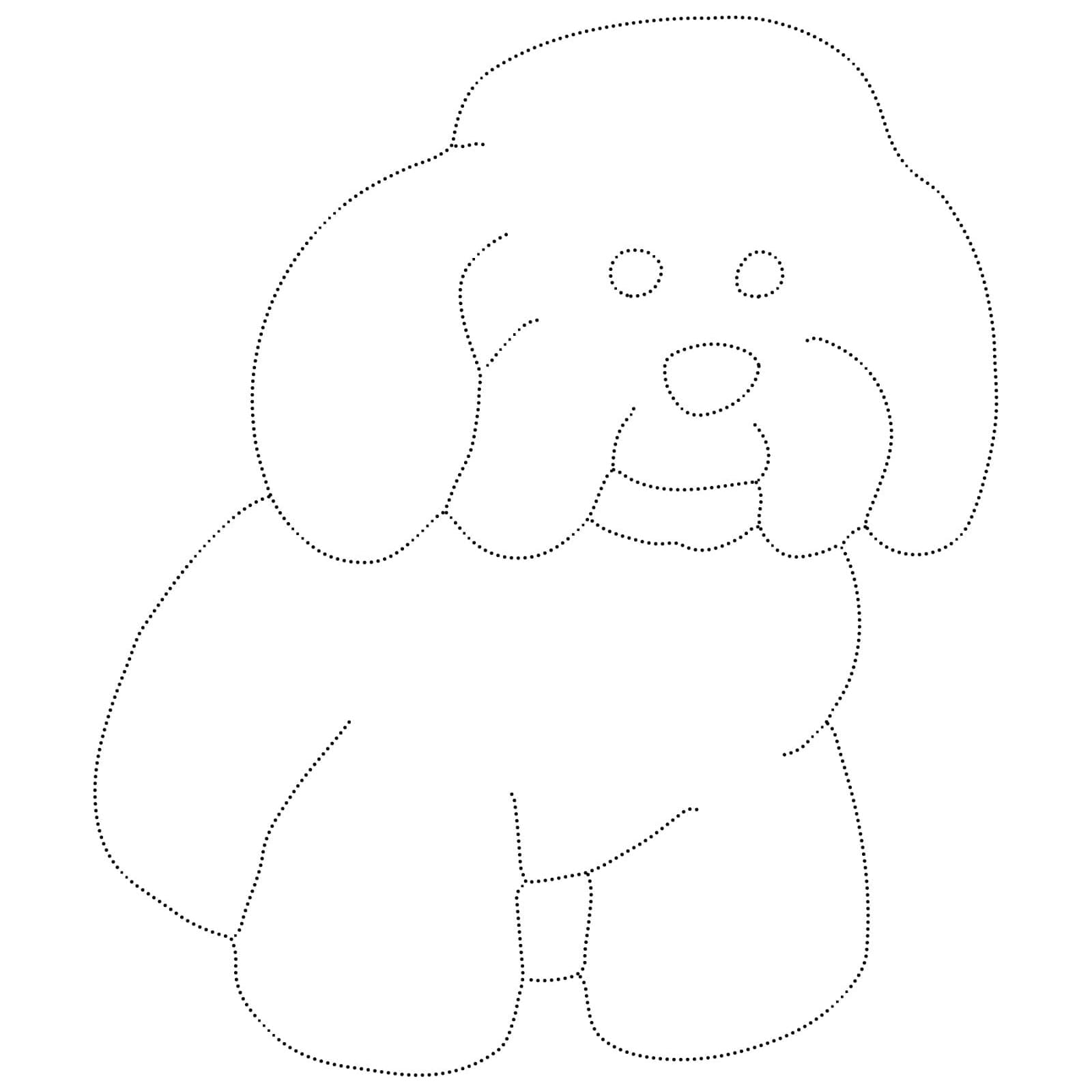 Dog Tracing Sheet coloring page