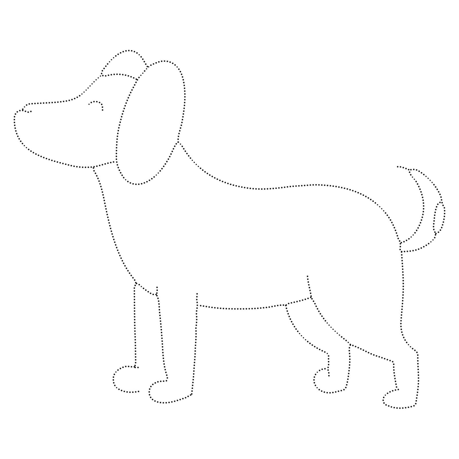 Dog Tracing Worksheet coloring page