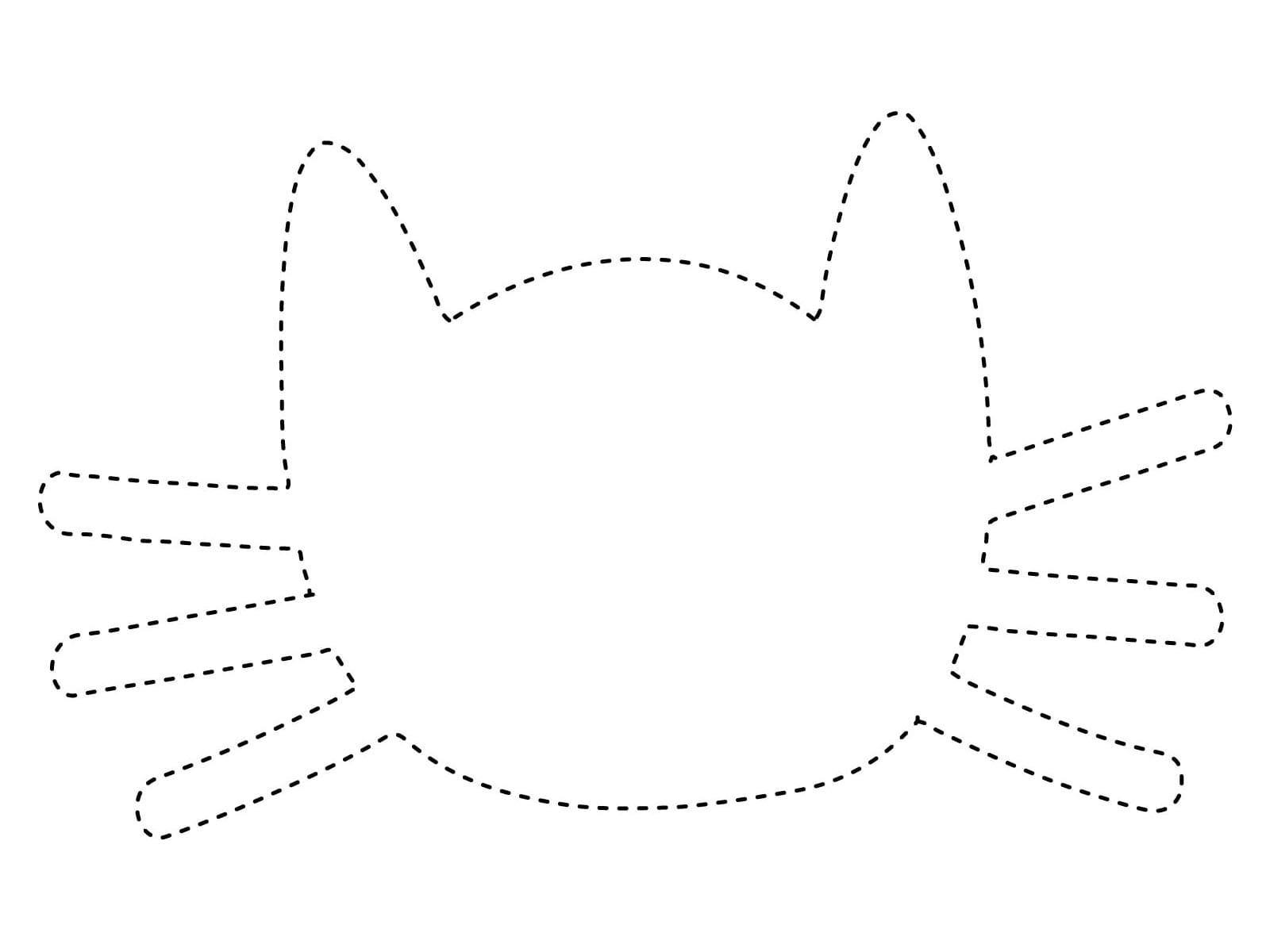 Easy Cat Face Tracing Worksheet