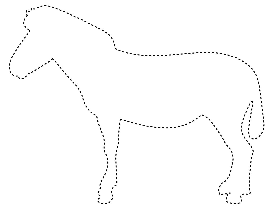 Easy Zebra Tracing coloring page