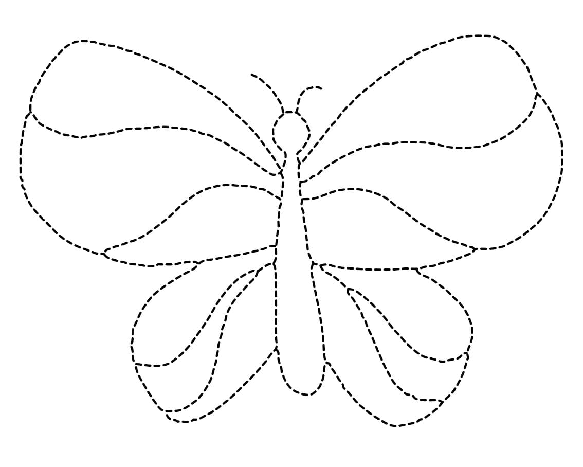 Free Butterfly Tracing coloring page - Download, Print or Color Online ...