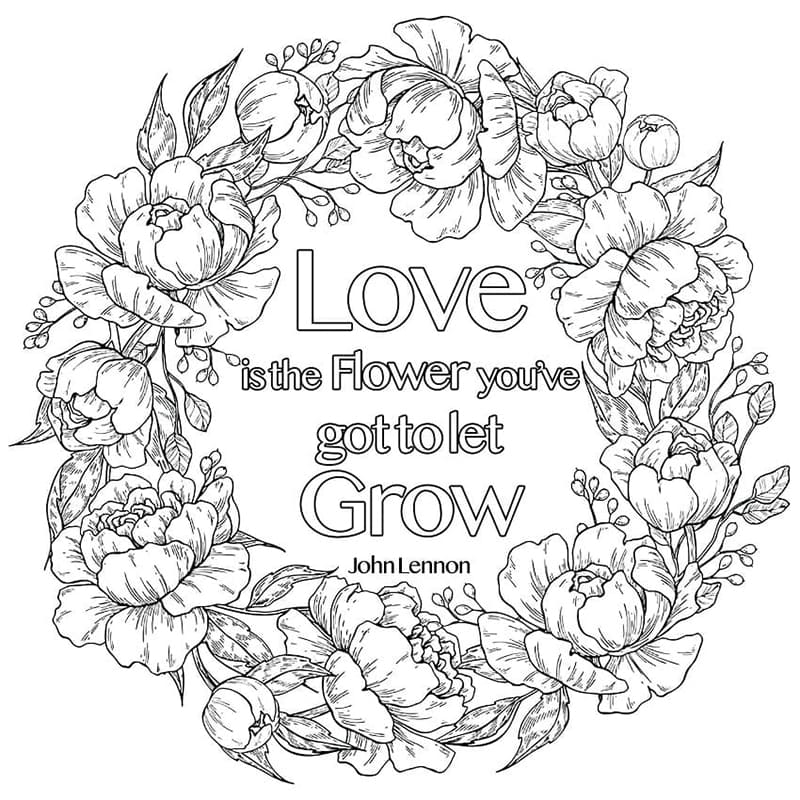 Free Printable Think Positive coloring page