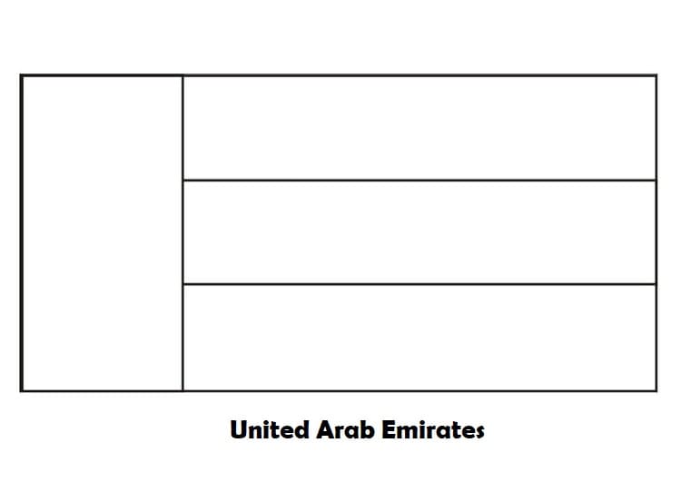 Free Printable United Arab Emirates Flag coloring page - Download ...