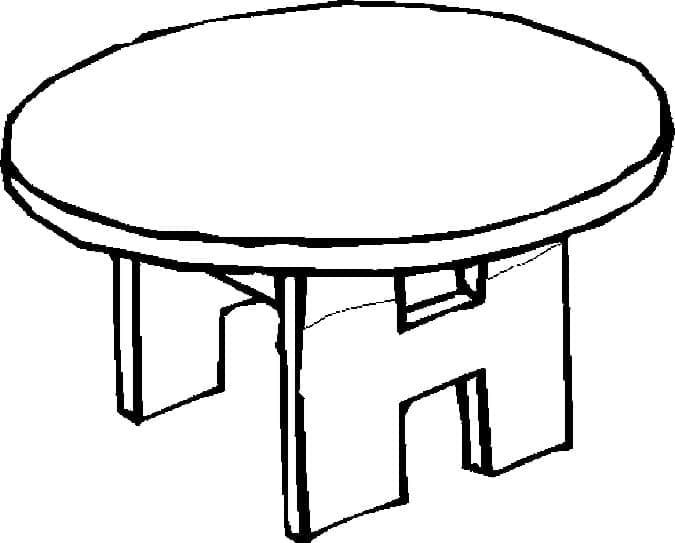 Free Table coloring page