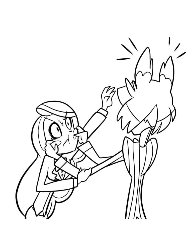 Funny Hazbin Hotel coloring page