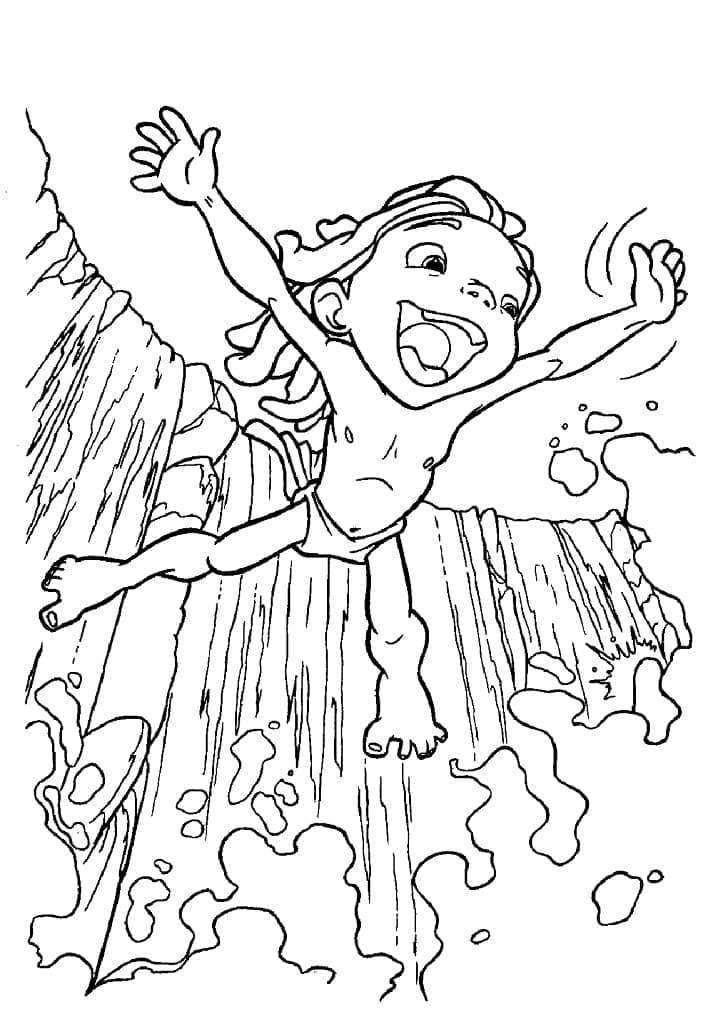 Funny Tarzan coloring page