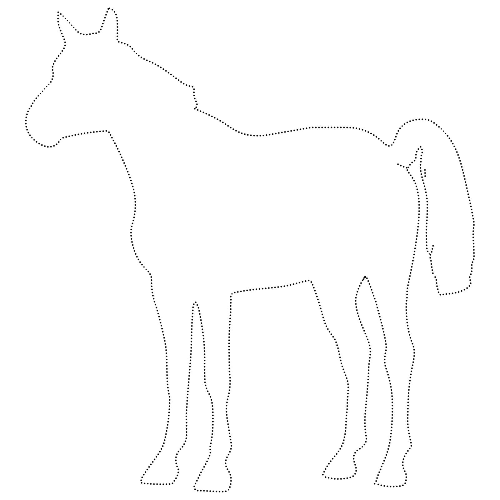 Horse Tracing Free Worksheet