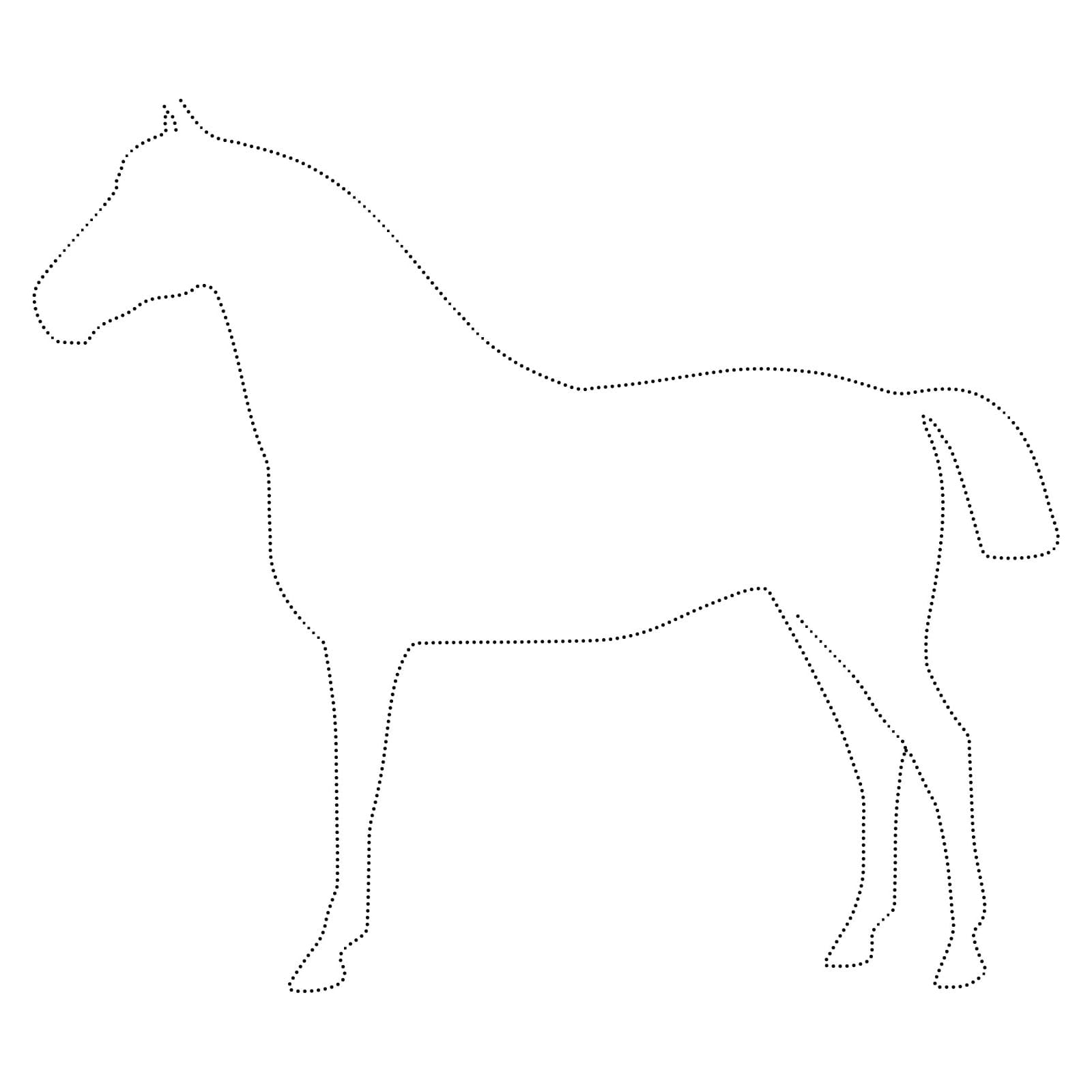 Horse Tracing Sheet coloring page