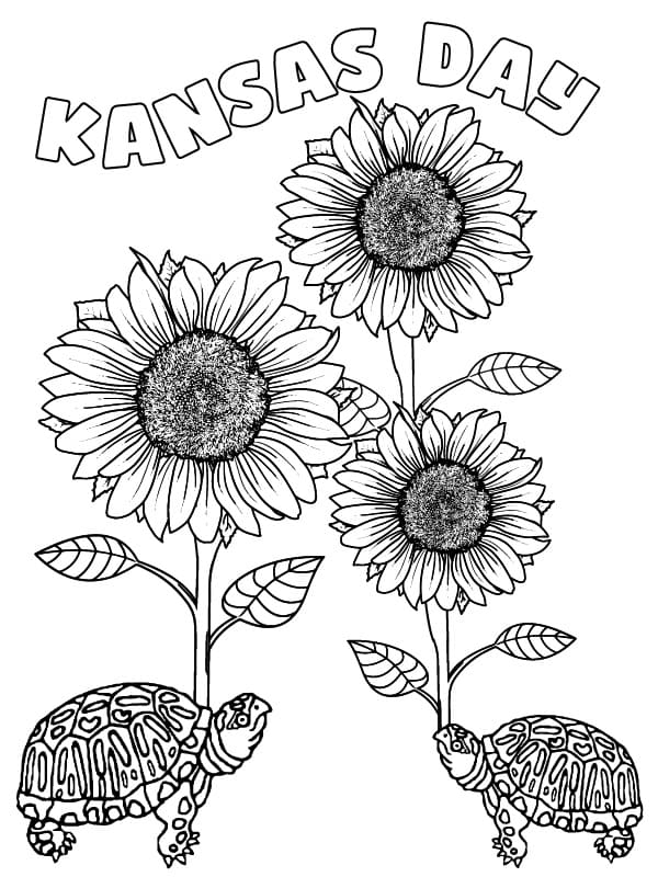 Kansas Day Free coloring page