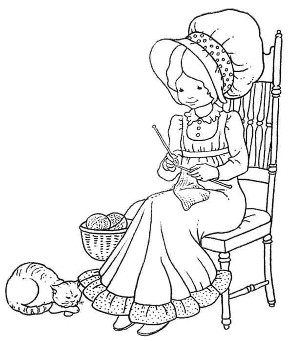 Knitting Girl