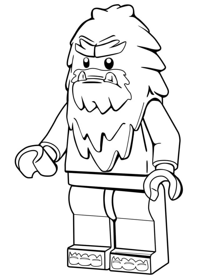 Lego Bigfoot coloring page