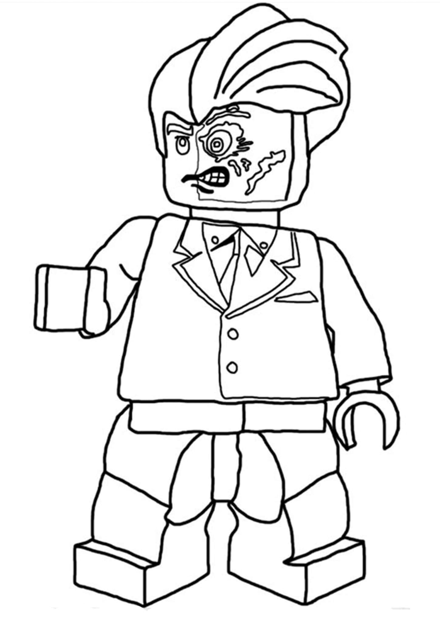 Lego Super Villain Two Face Coloring Page Download Print Or Color 