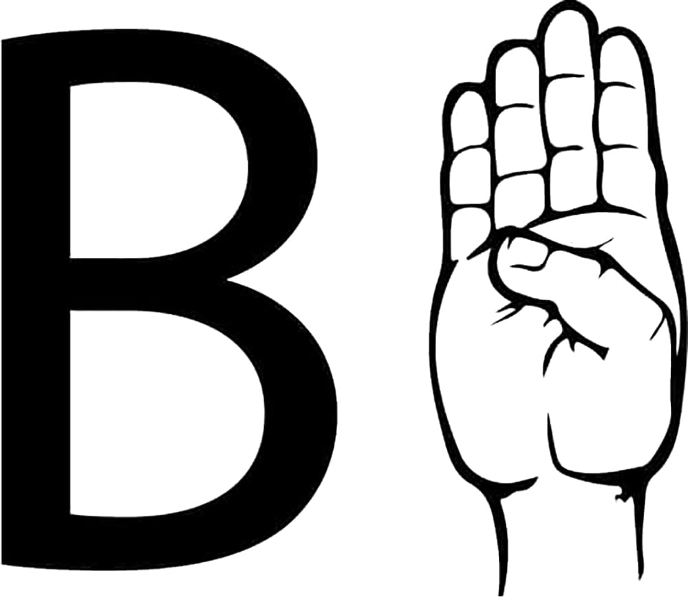 Letter B American Sign Language