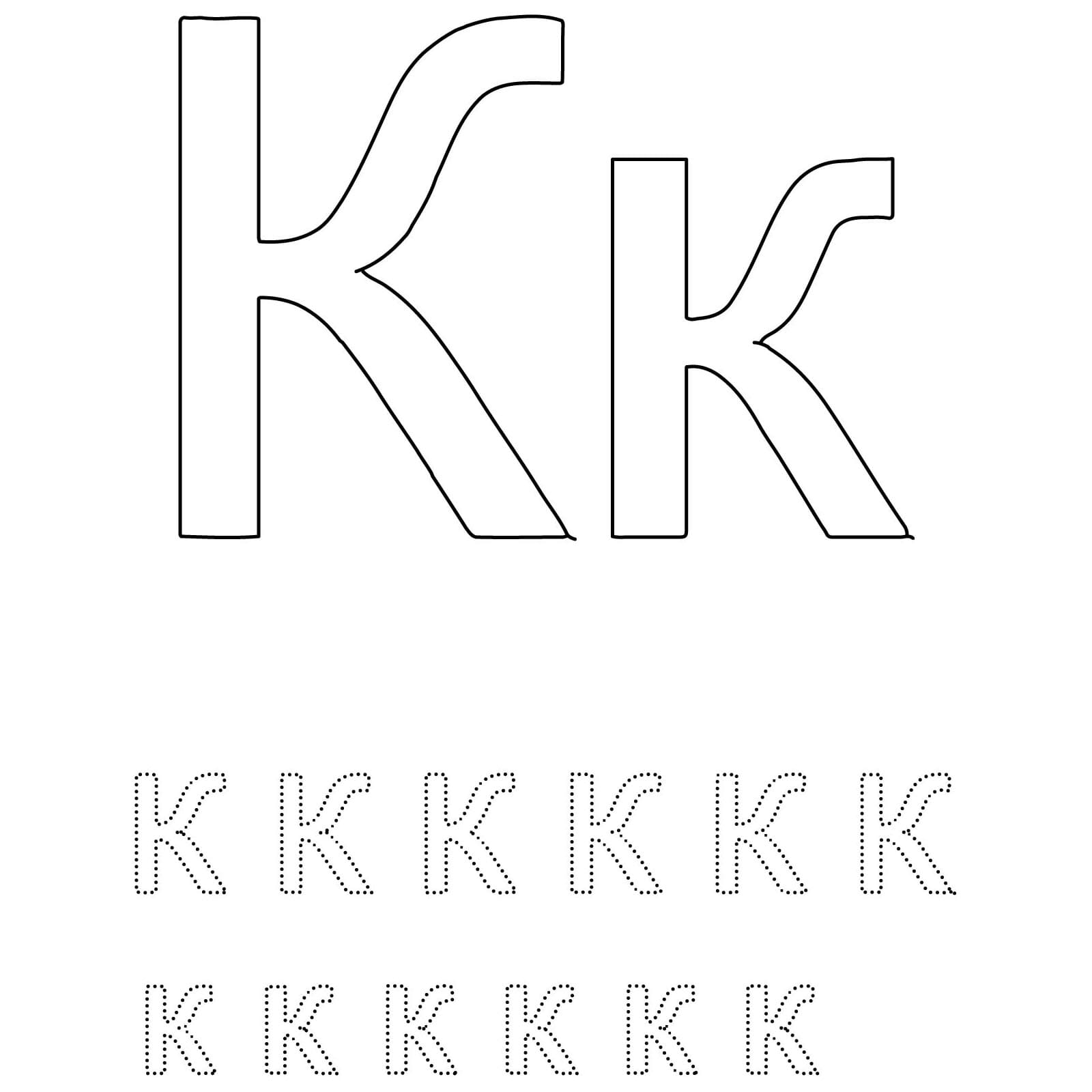 Letter K Tracing Worksheet coloring page - Download, Print or Color ...