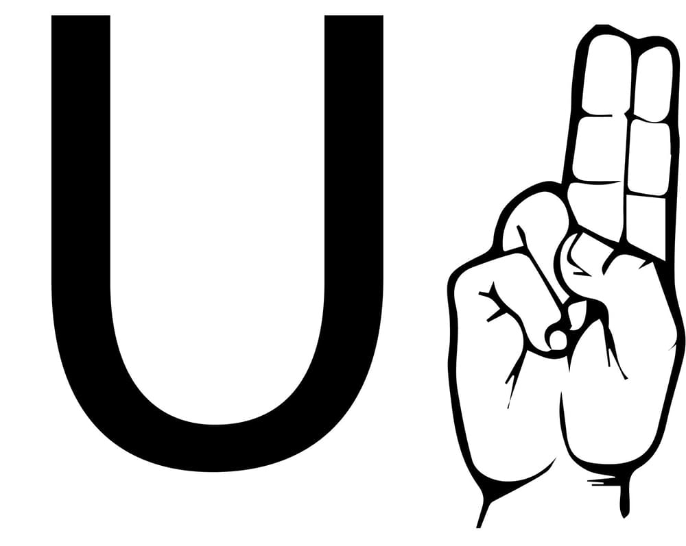 Letter U American Sign Language