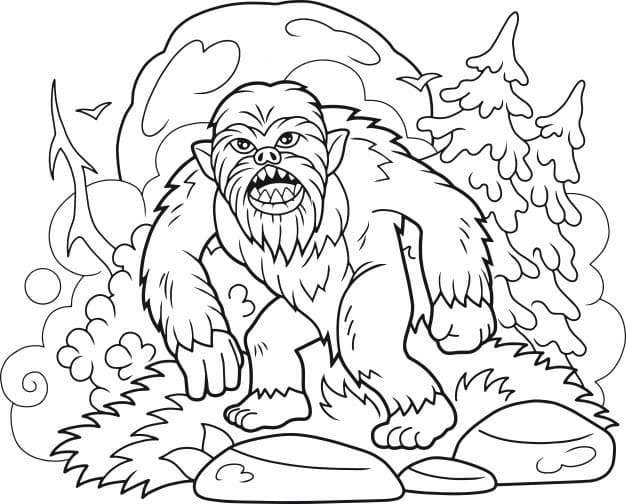 Little Bigfoot coloring page