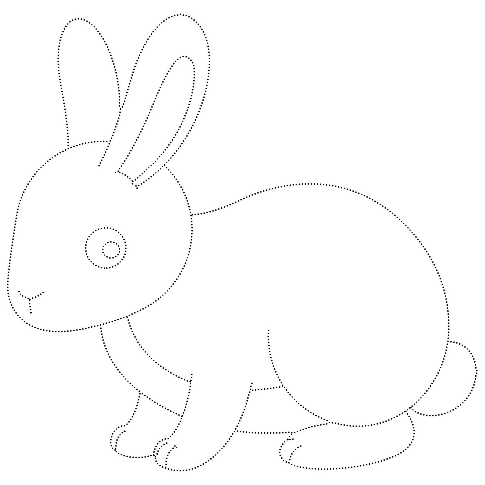 Little Rabbit Tracing Worksheet