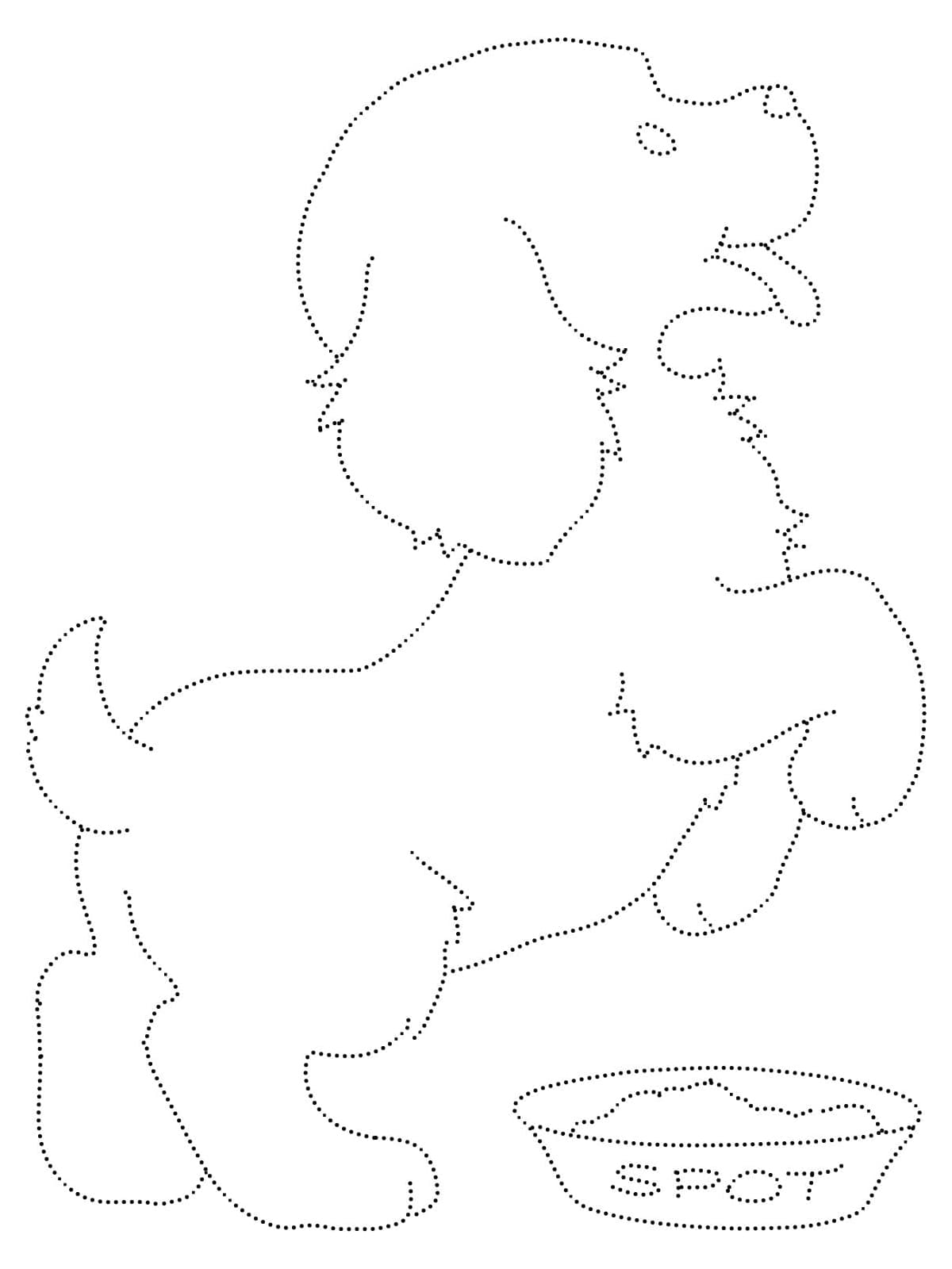 Lovely Dog Tracing Worksheet